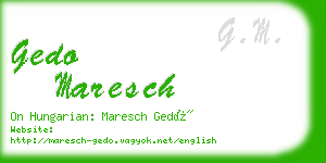 gedo maresch business card